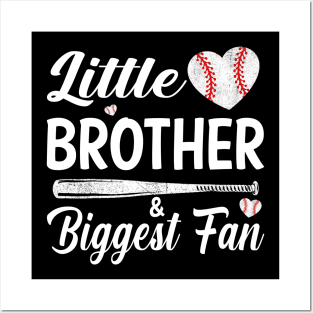 Little Brother Biggest Fan Baseball Posters and Art